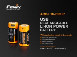 Bateria Fenix 16340 de 700 mAh ARB-L16-700UP