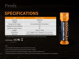 Bateria Fenix 21700 de 5000 mAh ARB-L21-5000U