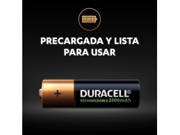 Pilas Duracell AA de 2500 mAh