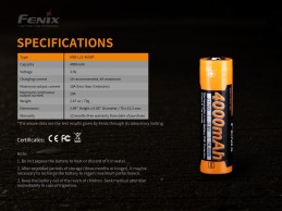 Bateria Fenix 21700 de 4000 mAh ARB-L21-4000P